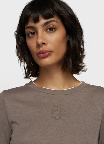 long sleeve tee rib | moonrock