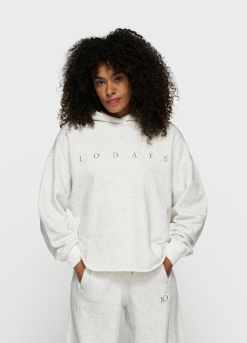 statement hoodie | white melee