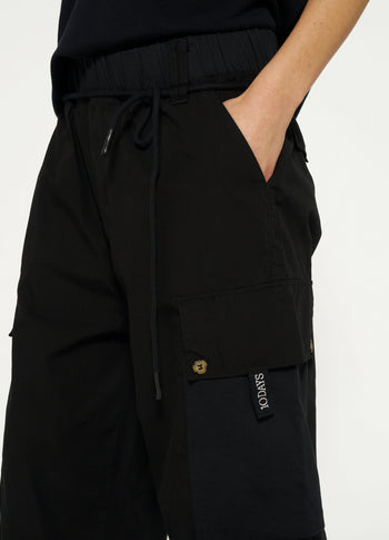 loose utility pants | black