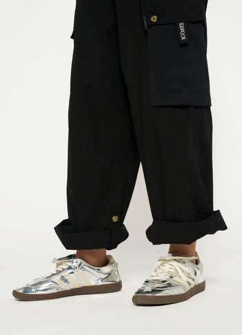 loose utility pants | black