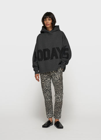 cropped jogger leopard | soft white melee