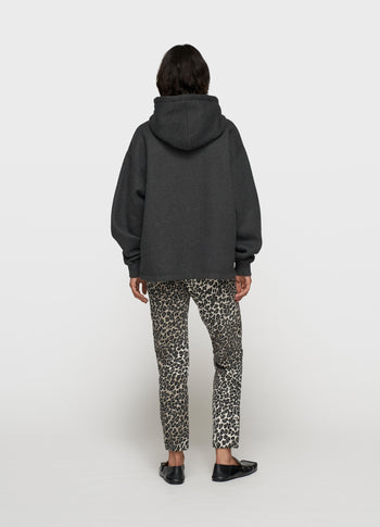 cropped jogger leopard | soft white melee