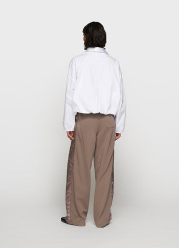 cropped smoking blouse | white