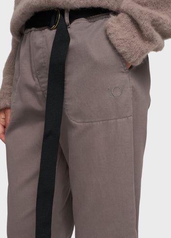 belted pants jog | moonrock