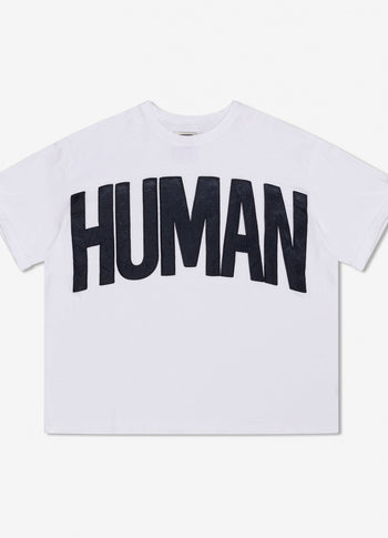 Human heavy jersey tee | white