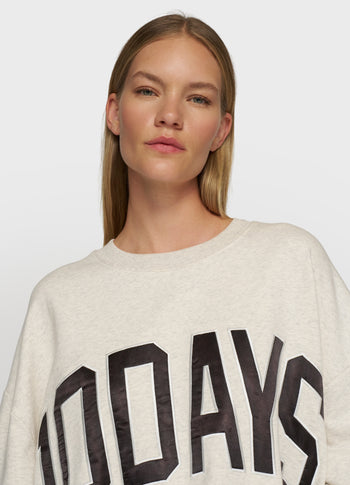 baseball sweater 10DAYS | soft white melee