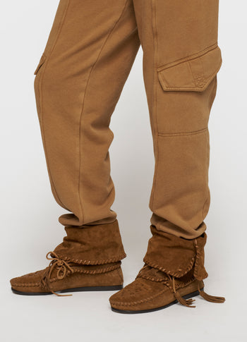 cargo jogger fleece | suede