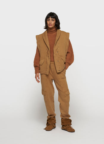 cargo jogger fleece | suede