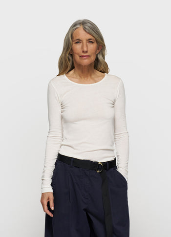 extra long sleeve tee modal | ecru