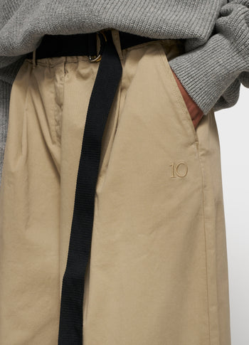 wide pants twill | earth