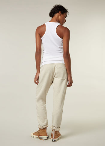 THE STATEMENT JOGGER | soft white melee
