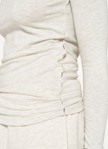 THE BOAT NECK TEE | soft white melee