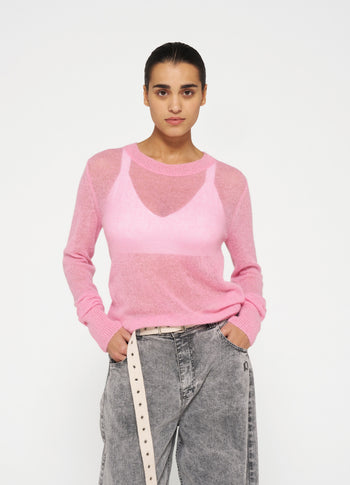 tee thin knit | pink