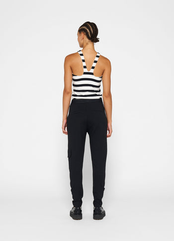 sporty wrapper stripes | ecru/black
