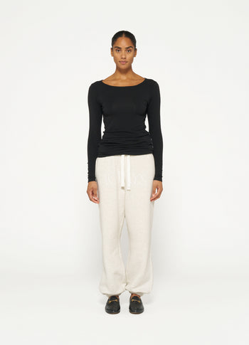 THE BOAT NECK TEE | black