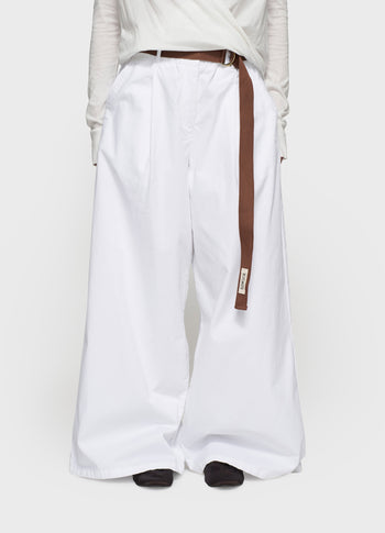 wide pants twill | optic white