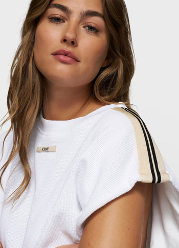 mesh baseball tee 10 | white