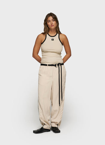 tank top rib contrast | light earth