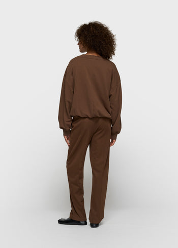 pleated sweater 10DAYS | dark truffle