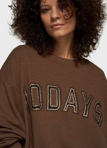 pleated sweater 10DAYS | dark truffle