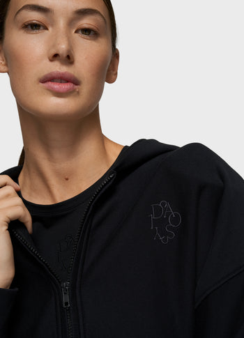 ballet zip hoodie | black