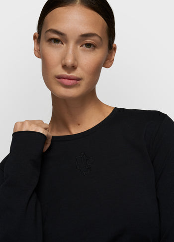 slim long sleeve tee | black