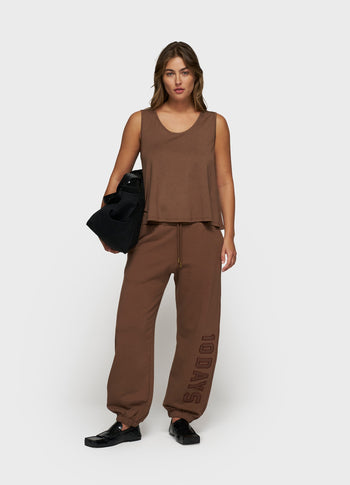 Bar jogger fleece | truffle