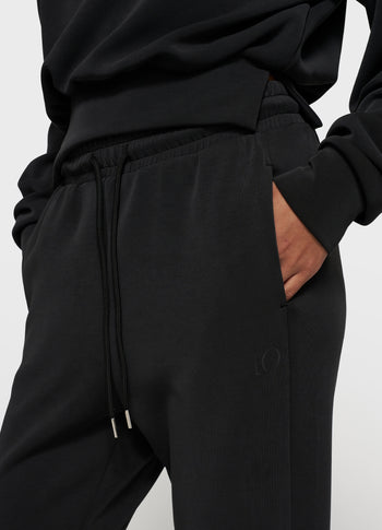 soft scuba cuff jogger | black