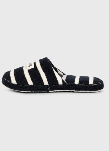 slippers stripes | black/ecru