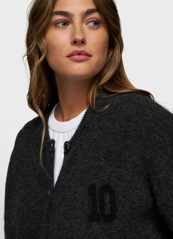 soft baseball knit cardigan | antra melee