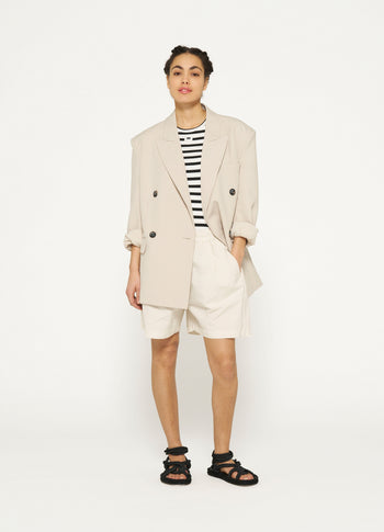 tank top rib stripes | ecru/black