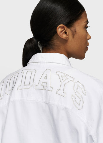 stamp shirt pique | white