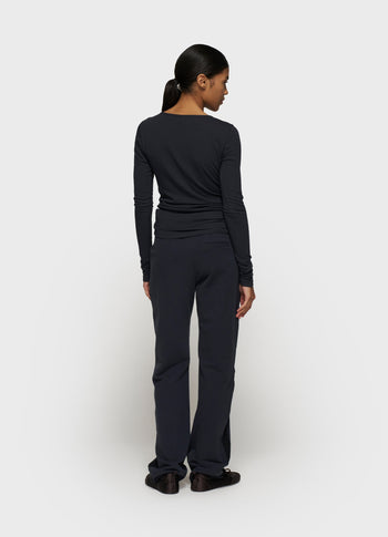 extra long sleeve tee modal | dark navy