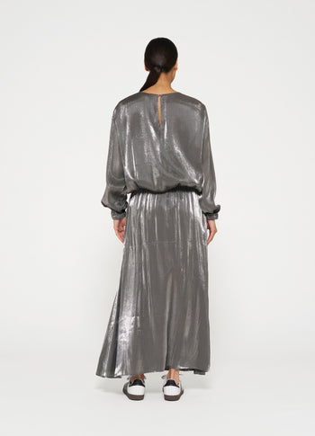 shiny skirt | silver