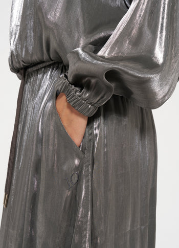 shiny skirt | silver