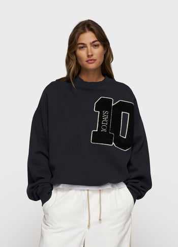 baseball sweater 10 | dark navy