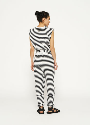 proud jumpsuit stripes | ecru/black