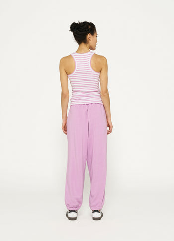 tank top rib stripes | ecru/violet