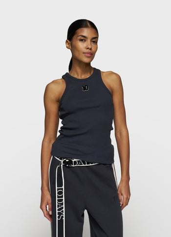 tank top rib terry | dark navy