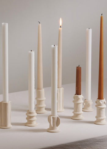 Candle holder 03 set 3 Molly 10CM | soft beige