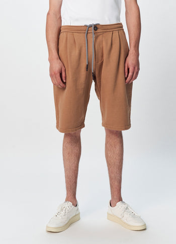 Robin fleece shorts | camel