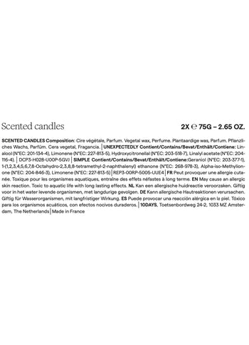 unexpectedly simple scented candle set | multicolor