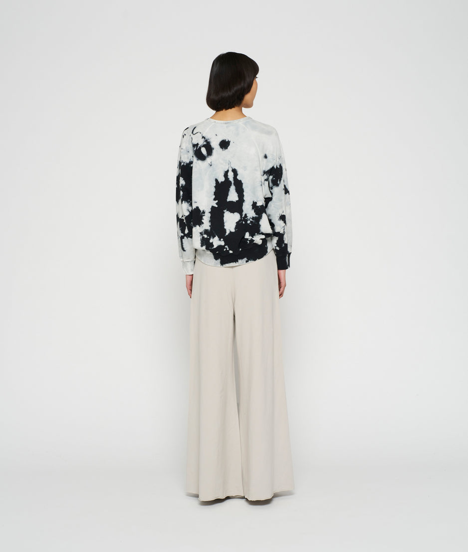 wide leg pants fleece | grey sky