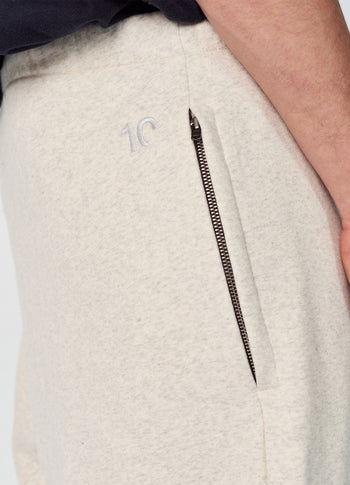 Chris fleece jogger | soft white melee