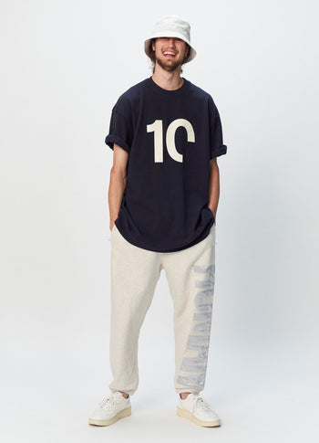 Chris fleece jogger | soft white melee