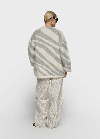 Strickcardigan Zebra | ecru