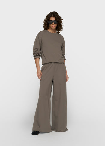 silent chique wide jogger | dark fog