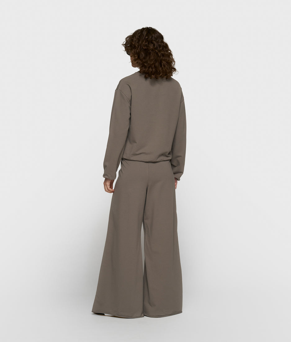 silent chique wide jogger | dark fog
