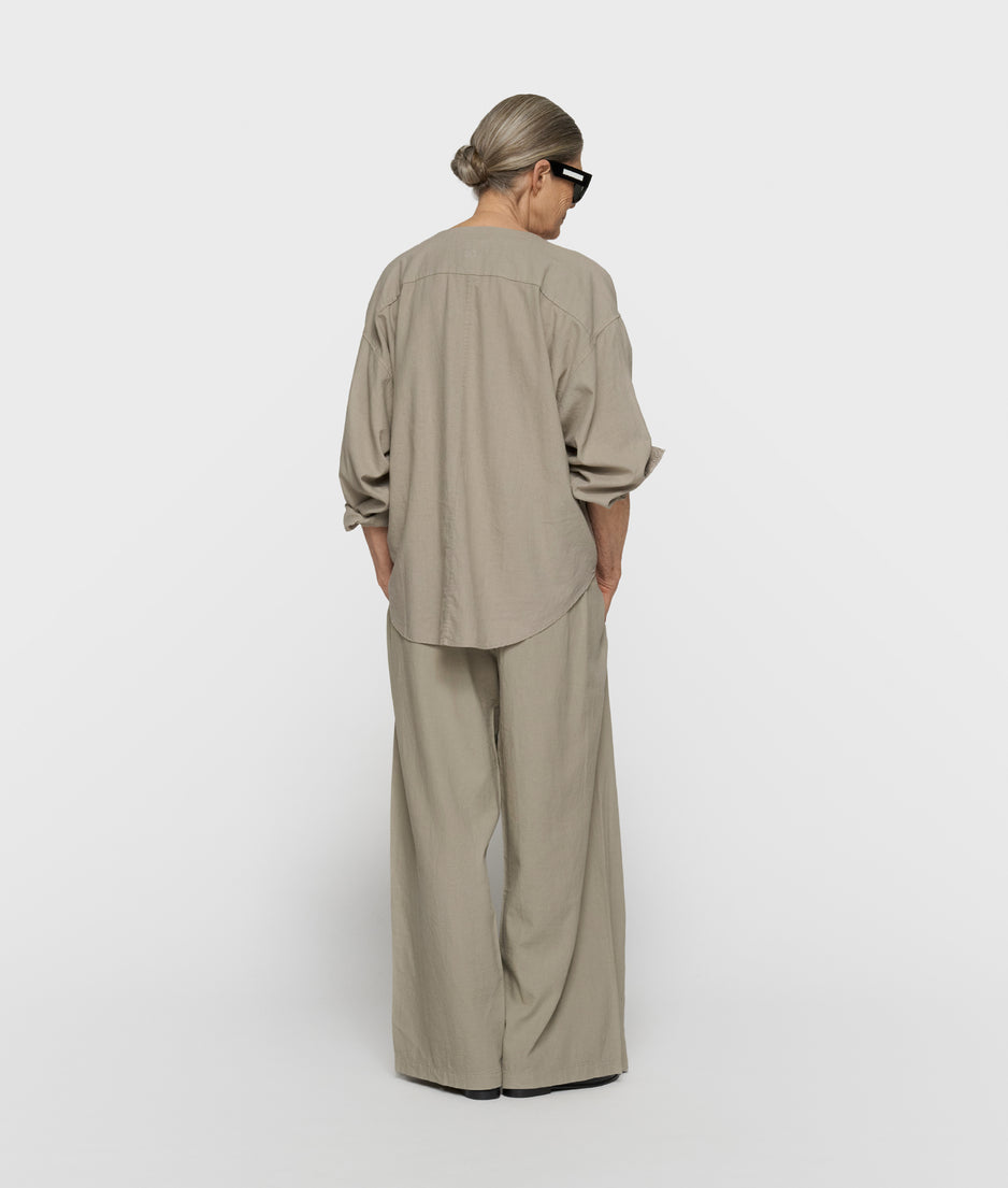 cotton linen blouse | fog