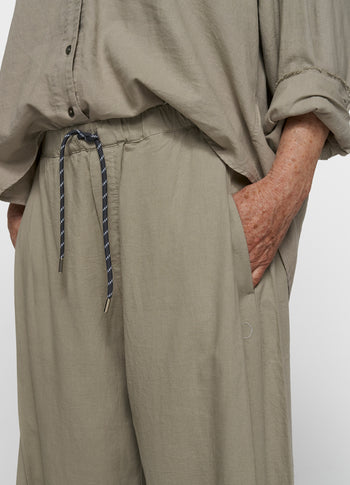 cotton linen pants slit | fog